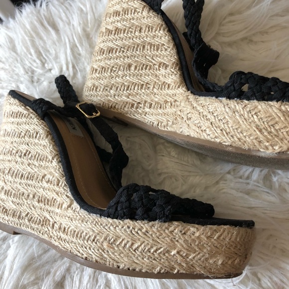 Black espadrille wedges - Picture 3 of 6
